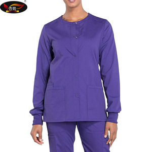 Venta caliente de las mujeres médicos ropa de moda enfermera uniforme diseños de fregar tops - Product Image 4