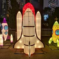 Décorations sur le thème de l'espace : Modèle de navire spatial gonflable LED, avion gonflable, accessoires d'airship NASA, navette spatiale, étoile spatiale gonflable