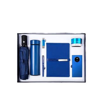 Coffret Cadeau d'Entreprise de Luxe - Gourde Isotherme en Acier Inoxydable Promotionnelle et Carnet Personnalisé Imprimé en Letterpress - Cadeau d'Affaires - Product Image 1