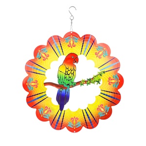 Campanas de Viento Colibrí de 12 Pulgadas, Acero Inoxidable 3D, Acabado Cepillado, Adorno de Jardín para Exteriores - Product Image 1