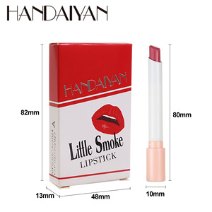 Coffret de 4 rouges à lèvres mats effet cigarette, longue tenue, résistant à l'eau, tube fin, couleurs nude et rouge, maquillage végétalien, cadeau - Product Image 5
