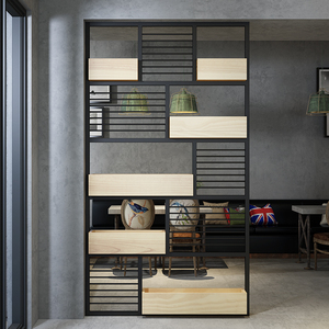 Loft <span class=keywords><strong>industriel</strong></span> plante support <span class=keywords><strong>cloison</strong></span> creux bureau <span class=keywords><strong>cloison</strong></span> écrans fer Restaurant Bar siège cloisons - Product Image 4