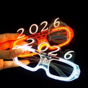 2026年新年ハロウィンパーティーLED点滅メガネプラスチック製ノベルティライトグラス新入荷ディワリ感謝祭クリスマス - Product Image 2