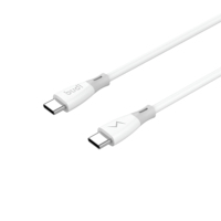 Câble de charge rapide Budi 65W USB-C vers USB-C 1,2 m (4 pieds) pour téléphones mobiles, en alliage d'aluminium, Type-C vers Type-C