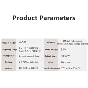 Custom Mini Pocket AM FM Dual Band Radio Digital Alarm <b>Clock</b> Backlight Display Outdoor Camping Jogging Portable Receiver - Product Image 5