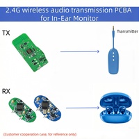 Système de monitoring intra-auriculaire sans fil 2,4 GHz PCBA à faible latence, module audio Bluetooth personnalisé pour écouteurs/casques TWS
