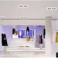 Carré Dimmable COB LED Encastré Downlights 8W 10W 15W Double Tête Plafond Spots Éclairage Intérieur Grille Lumières