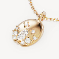 Colliers en or 18 carats avec lotus et diamants de laboratoire, pendentifs en argent sterling 925, colliers de mode personnalisés, colliers de mode