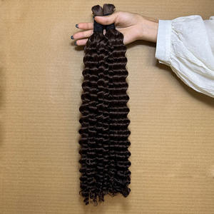 Vente en gros de #2 cheveux indiens bouclés doublement étirés couleur paquets de cheveux naturels vierges bruts non traités donneur unique - Product Image 1