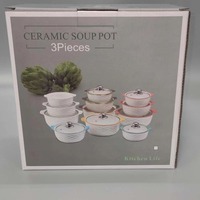 Marmite en céramique électroplaquée avec couvercle en céramique, vente en gros d'usine, ensemble de marmites en céramique populaires pour hôtels
