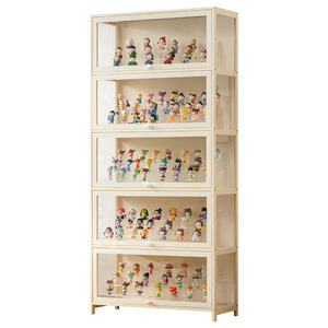 Vitrina de estilo crema transparente a prueba de polvo, caja de almacenamiento de acrílico <span class=keywords><strong>LEGO</strong></span>, estante de almacenamiento simple para el dormitorio del hogar - Product Image 5