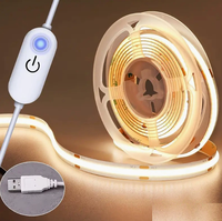 USB-Lichtleiste COB Touch-Lichtleiste 5V 8MM Breit Weiß Warmweiß Rot Grün Blau Pink Füllicht Ambiente TV-Hintergrundbeleuchtung