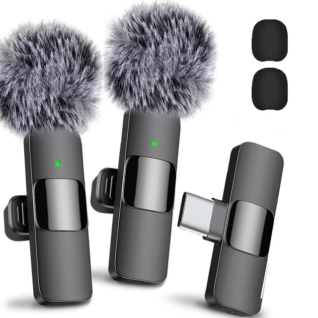Original 2.4G Digital Wireless Lavalier Microphone New Version Clear Original Wind Noise Reduction Ear Return Monitoring