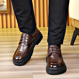 Zapatos Sin Cordones Antideslizantes e Impermeables para Hombre, Parte Superior de Cuero Genuino, Suela de Goma, Mocasines Elegantes para Oficina, Cómodos para Negocios y Uso Casual - Product Image 3