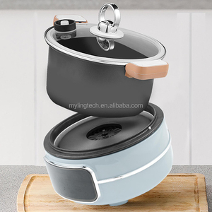 Xách tay 4L lẩu Nồi chiên không khí lò 4 in1 đa chức năng hộ gia đình Nồi cơm điện cho hầm và chiên nấu ăn nhà - Product Image 3