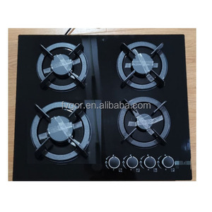 <span class=keywords><strong>Cuisinière</strong></span> à gaz en verre de couleur blanche 4 brûleurs en verre plaque de cuisson à gaz intégrée - Product Image 5