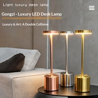 Lampe de table transfrontalière à succès, style rétro américain simple en forme de I, veilleuse tactile, utilisation multi-espaces, sur batterie