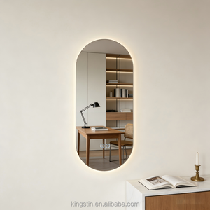 <span class=keywords><strong>Specchio</strong></span> da Bagno LED con Interruttore Touch, Ovale, Retroilluminato, Impermeabile, <span class=keywords><strong>Specchio</strong></span> <span class=keywords><strong>Illuminato</strong></span> per Salone con Luce LED - Product Image 2