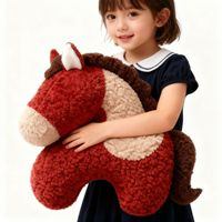 Cojín Creativo con Forma de Caballo, de Felpa, para Sofá, Sala de Estar, Decoración de Primavera, Regalo de Año Nuevo, Cojín para Auto, 7d