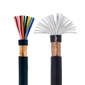 Indoor and Outdoor Cable Wires RVVP Shielded Cable,DB9 Serial Adapters Audio Signal Double Shielded Security RS232 Data Cable