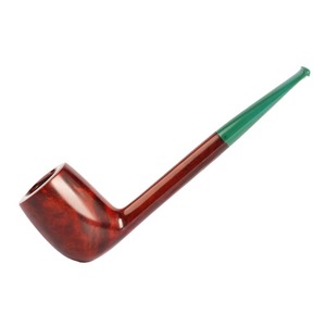 Bent Tobacco Pipe Briar Sandalwood Long Handle Handcrafted Smoking Pipe - Product Image 2