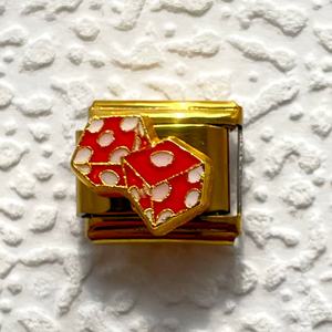 Nouvelle série de bracelets modulaires style italien, base dorée, design dés, avec chaîne d'assemblage personnalisable, accessoire de mode - Product Image 4