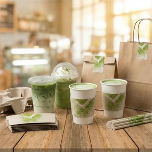 Custom LOGO Printed 16oz 32oz 12oz Clear Disposable <b>Cup</b> Coffee PET <b>Plastic</b> <b>Drink</b> <b>Cups</b> with Lids and Straws for Personalization - Product Image 3