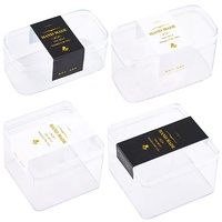 Récipient en plastique PS carré transparent personnalisé en gros pour boîte d'emballage de pâtisserie Tiramisu bonbons alimentaires pour biscuits pain pour