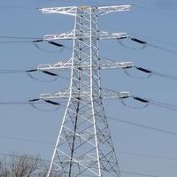 Tour de transmission électrique galvanisée à chaud JH-power Line Tower, pour distribution d'énergie extérieure, 550KV 630A/200A, 6 prises, IP54
