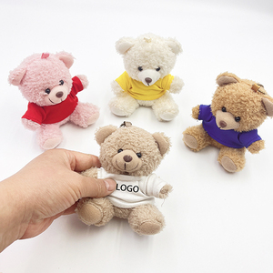 Regalo de promoción Logotipo personalizado Impresión en camiseta Mini Animal oso de peluche Llavero de oso de peluche - Product Image 3