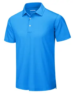 여름 캐주얼 티셔츠 남성 반소매 폴로 셔츠 버튼 다운 작업 셔츠 빠른 건조 티 스포츠 낚시 골프 풀오버