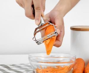 2in1 đa hướng dẫn sử dụng thép không gỉ nhà bếp cà rốt khoai tây rau Táo Trái cây Da Peeler và bắp cải Cutter vắt tay để sử dụng nhà - Product Image 3