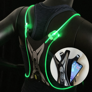 Adjustable LED Vest for Night Running & Cycling Rechargeable USB Reflective Safety Clothing with Porket - Product Image 1