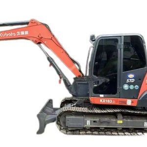 Prix bon marché 8 Tonnes Mini Kubota KX183-3 hydraulique utilisé des machines de construction d'excavatrice avec l'installation libre - Product Image 1