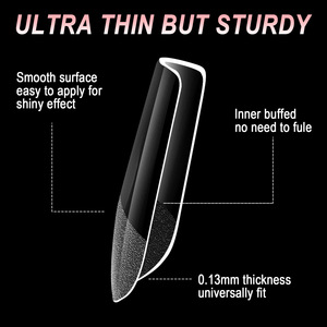 600pcs No-<b>File</b> Full Matte Ballerina Soft Gel Nail Tips, Thin Press-On Nail Extensions for Salon Nail Art Wholesale - Product Image 3
