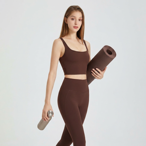 Top Deportivo Corto para Mujer al por Mayor con Doble Tirante Fino, Espalda Descubierta, Cuello Redondo, Sin Mangas, para Pilates, Correr y Fitness - Product Image 4