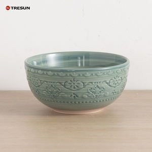 Eco-Friendly 16-Piece Morden Luxury Green <b>Stoneware</b> <b>Dinnerware</b> <b>Sets</b> Customizable Pattern Home Hotel Restaurant Party Kitchen Use - Product Image 2