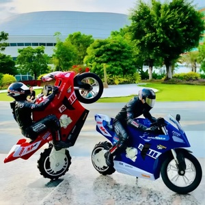 Motocicleta RC 1/6, Autos RC Autoestables, Equilibrio Automático, Carreras Competitivas, Derrapes, Acrobacias, Motocicleta <span class=keywords><strong>El</strong></span>éctrica de Juguete para Niños - Product Image 4