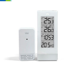 Kỹ thuật số <span class=keywords><strong>LCD</strong></span> Trạm thời tiết với ngoài trời cảm biến nhựa ẩm kế & nhiệt kế cho hộ gia đình sử dụng - Product Image 5