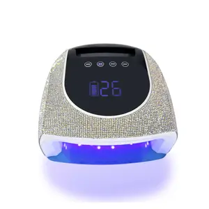 Automatic Nail Dryer 96W Diamond Flash Wireless UV Led Light Manicure Table Rechargeable UV Nail Lamp for Salon Nail Supplier