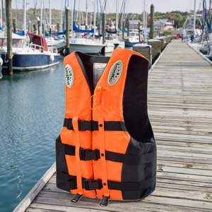 Gilet de sauvetage orange pour homme Loremo, tissu Oxford, veste de sécurité à haute flottabilité, taille adulte - Product Image 6