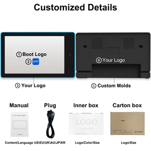 Tablette PoE murale 10,1 pouces avec barre LED RVB programmable pour la réservation de salles de réunion, Android 11 SDK pour l'intégration logicielle - Product Image 2