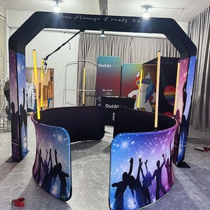 2025 Best Choice Overhead 360 Photo Booth con marco de metal Control remoto e impresión instantánea para fiestas de boda iPad y teléfonos inteligentes - Product Image 2