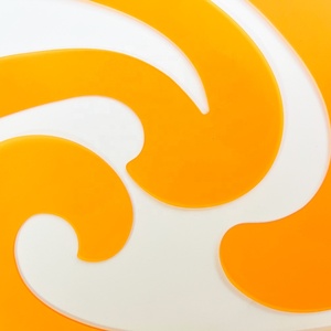 <span class=keywords><strong>Regla</strong></span> de Costura de Venta Directa de Fábrica, Flexible, Transparente, Naranja, Juego de 3 Piezas, Kit de Curvas Francesas - Product Image 5