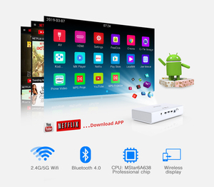 Projecteur intelligent portable <span class=keywords><strong>BYINTEK</strong></span> R19, affichage Wifi mobile, 3D, 4K, DLP, Android, pour cinéma maison, réunion mobile, projecteur - Product Image 5