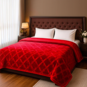 Luxury Embossed <b>Knitted</b> Polyester Mink Raschel <b>Blanket</b> 220x240 CM 2.5 KG 526 GSM Soft Warm Winter for Home & Hotel - Product Image 2