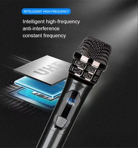 2-Channel Noise Cancelling Wireless Handheld Microphone LED Display KTV <strong>Mixer</strong> Amplifier for Home Studio Professional <strong>Karaoke</strong> - Product Image 5