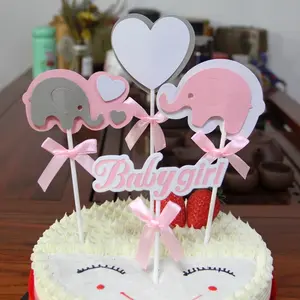 5ชิ้น/เซ็ตช้างเค้กวันเกิดเค้กวันเกิดเพศเปิดเผยBaby Shower Party Supplies