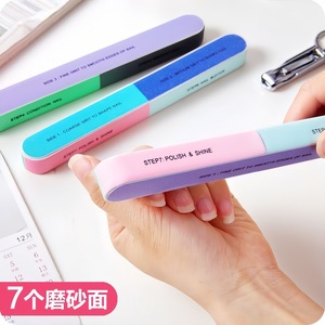 Lima de uñas multifuncional de forma rectangular, herramienta de pulido de seis lados para hombres y mujeres, pulidor de uñas, cuidado paso a paso. - Product Image 2