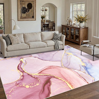 Tapis moderne abstrait en polyester imprimé, à poils ras, avec envers antidérapant en TPR, lavable en machine, tufté, idéal pour le camping et les voyages.